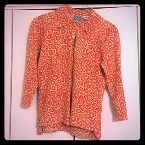 Fun giraffe print sweater set